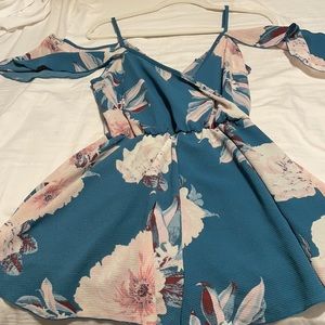 Floral shorts romper